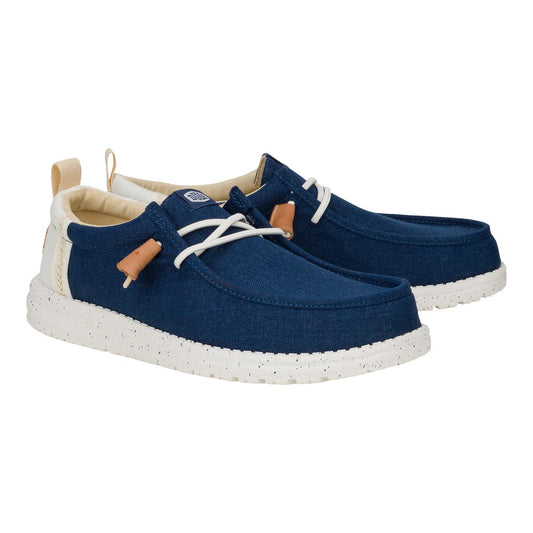 Wally Summer Linen Sargasso Blue/White