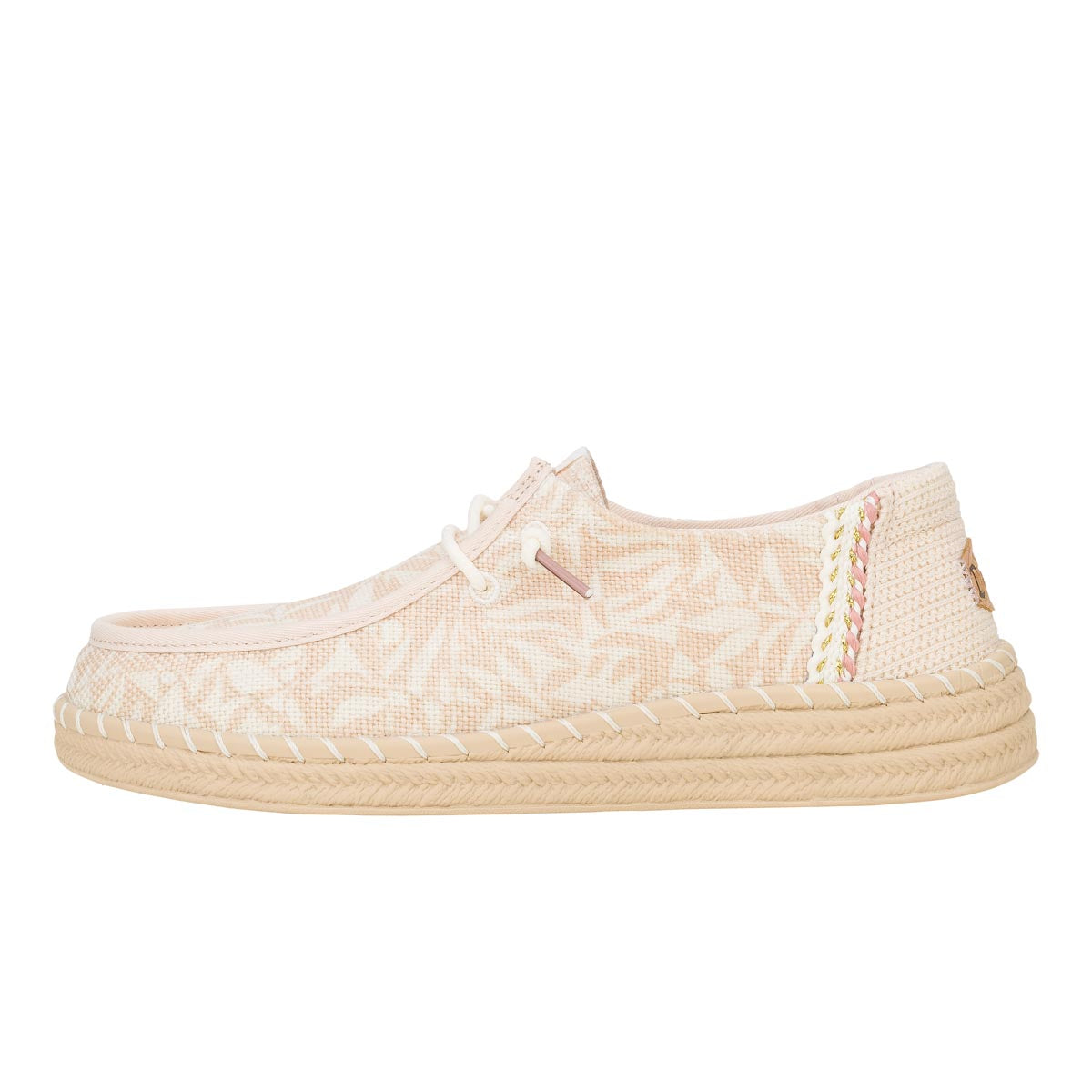 Wendy Espadrille Retro Palm Pale Pink/White