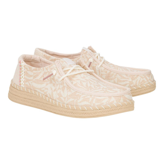 Wendy Espadrille Retro Palm Pale Pink/White