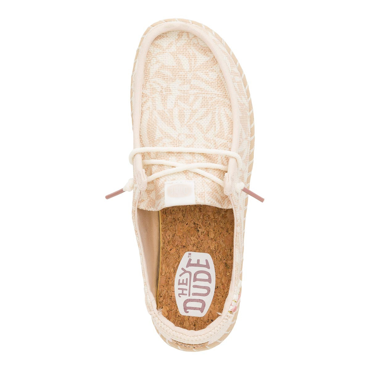 Wendy Espadrille Retro Palm Pale Pink/White