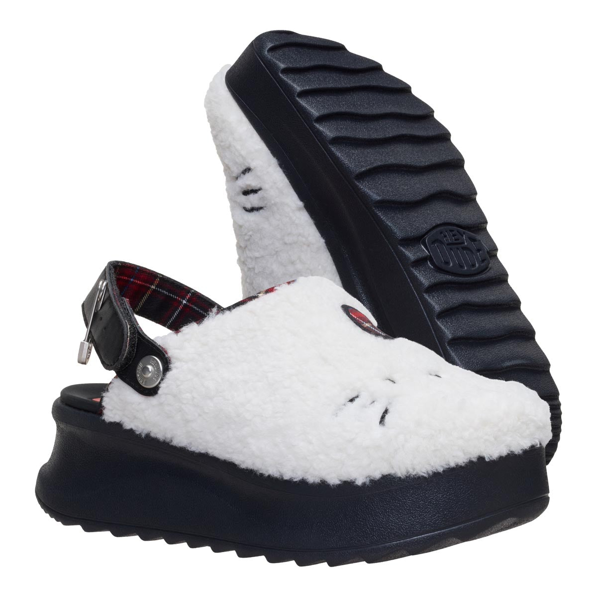 Hello Kitty Delray Clog White Black