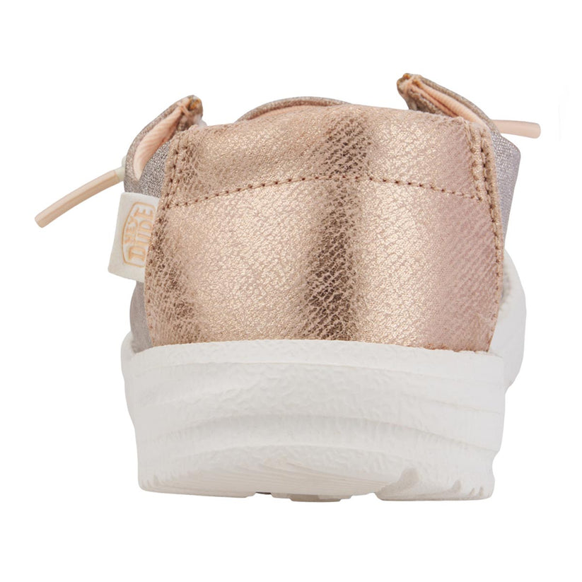 HEYDUDE Wendy Metallic Sparkle - Baskets Femme Confortables Mocassin Pailletées