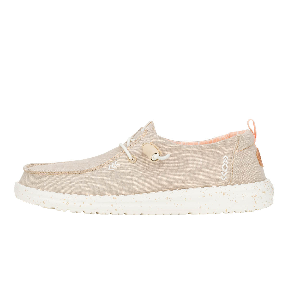 Hey Dude Wendy Scarpe Donna In Tessuto - Chambray Woven Tan, Leggere, Comode, Con Lacci Elastici - Foto 3