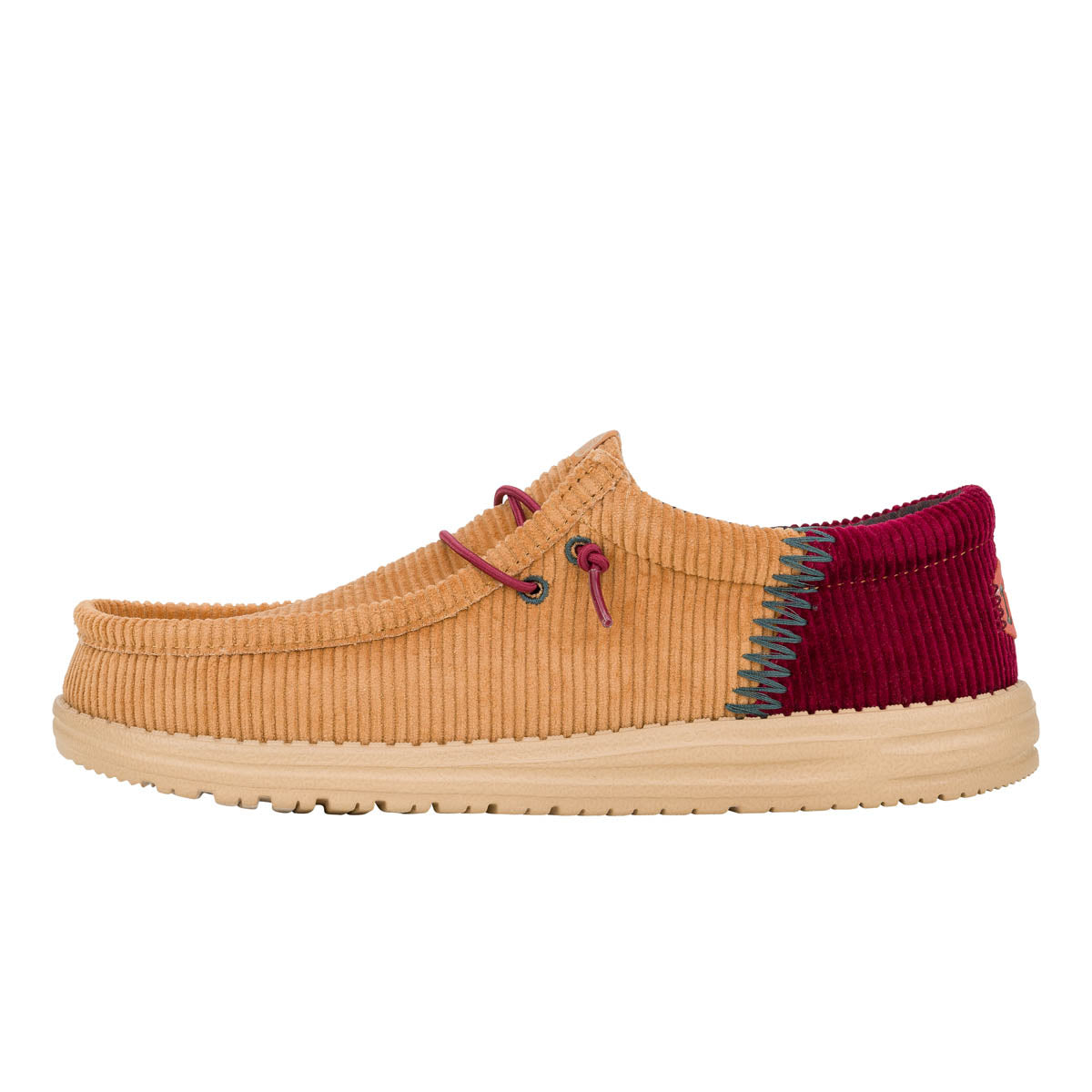 Wally Funk Corduroy Tan/Burgundy