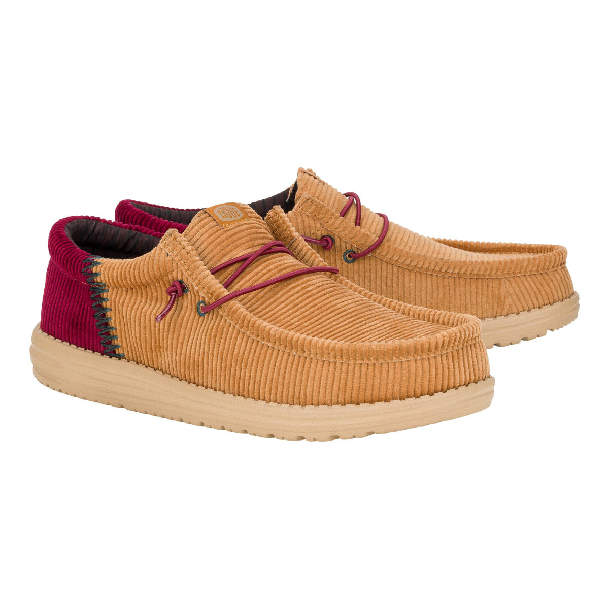 Wally Funk Corduroy Tan/Burgundy