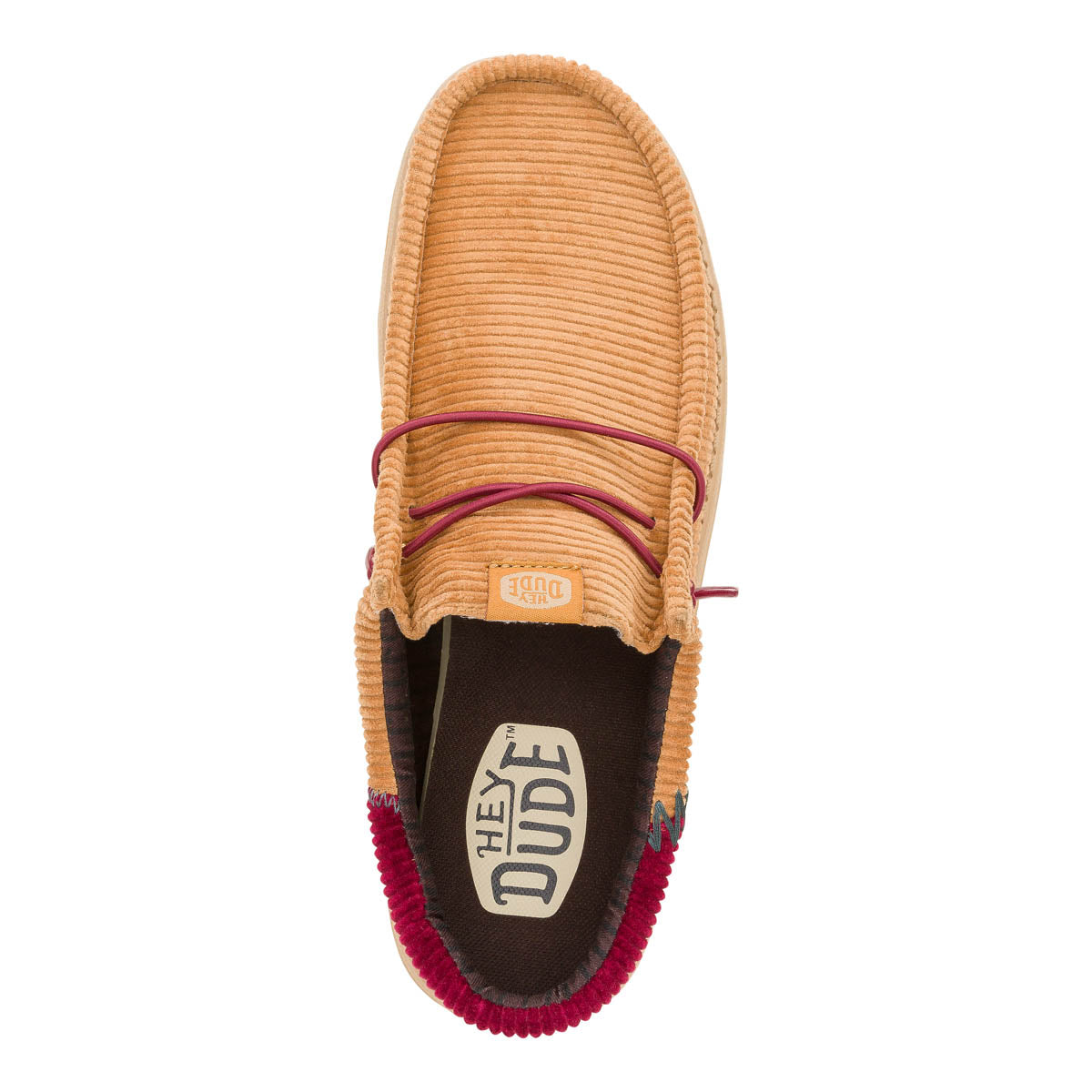 Wally Funk Corduroy Tan/Burgundy