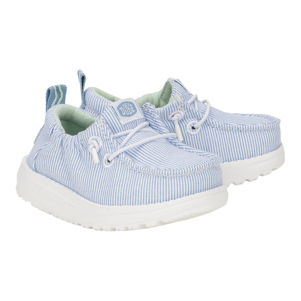 LILDUDES Slip On Prints White/Faded Denim