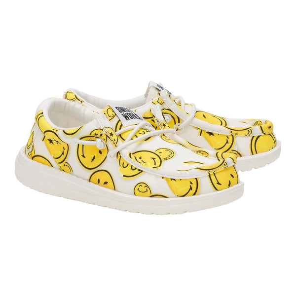 Wally Youth Smiley White/Yellow